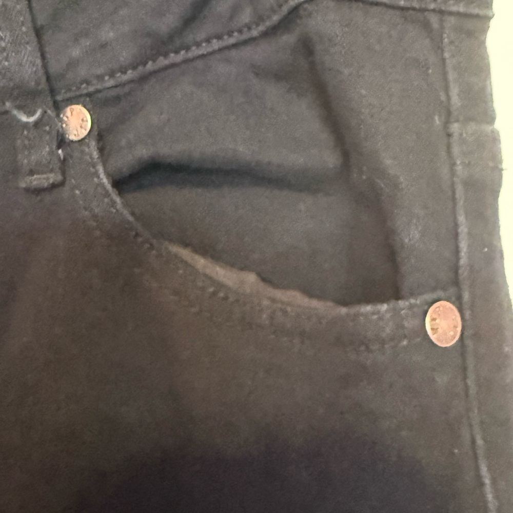 VIP Black Ripped Denim with Silver Button - Picture 7 of 8
